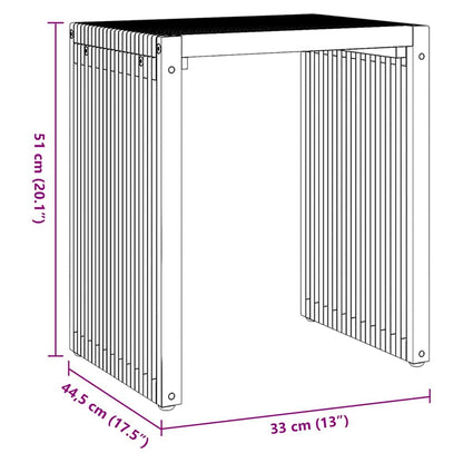 Mesa Auxiliar De Jardín 3 Pcs Marrón 33 X 44,5 X 51 Cm