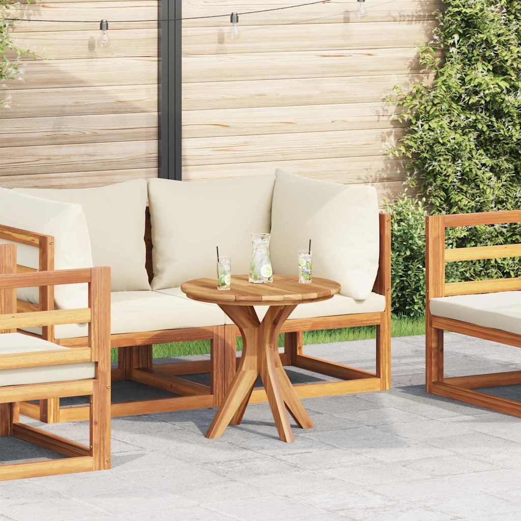 Mesa Lateral Marrón 55 X 55 X 51 Cm Madera De Teca Maciza