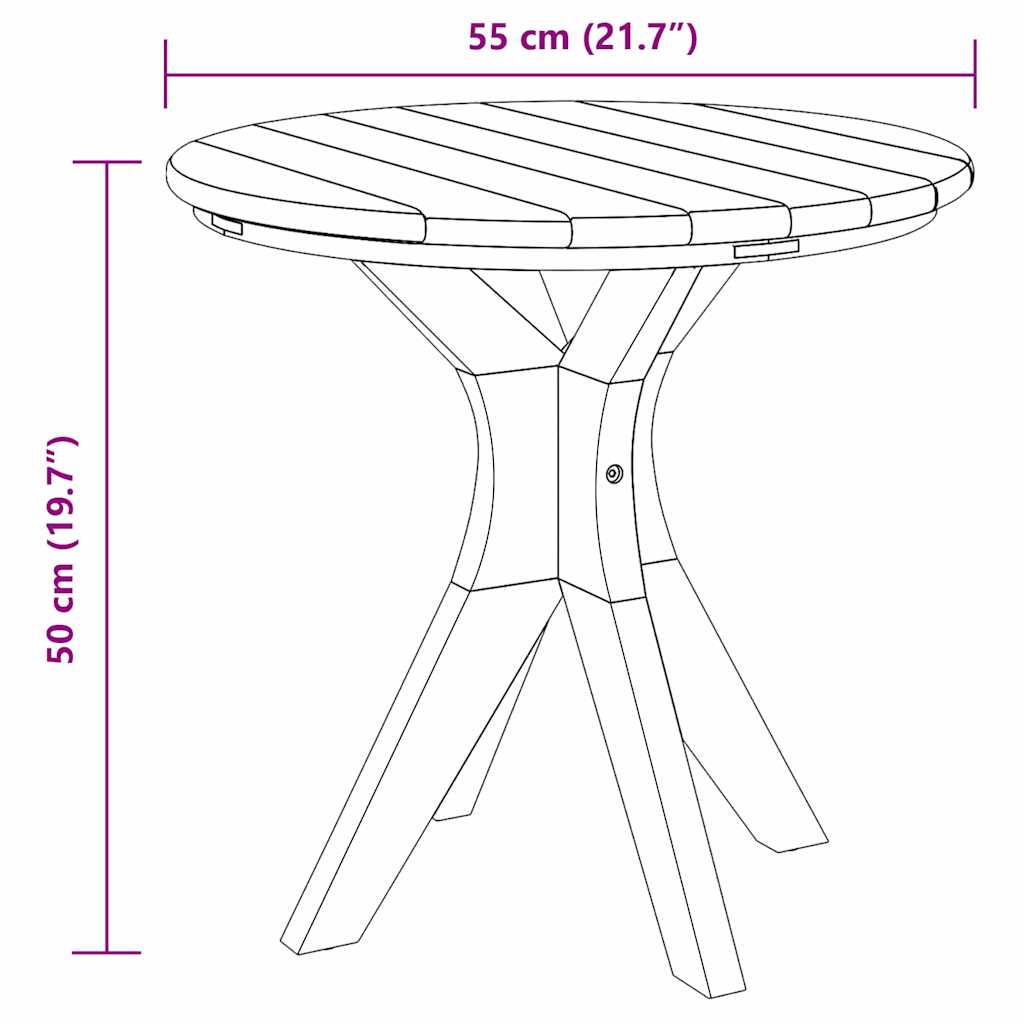 Mesa Lateral Marrón 55 X 55 X 51 Cm Madera De Teca Maciza
