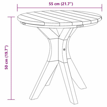 Mesa Lateral Marrón 55 X 55 X 51 Cm Madera De Teca Maciza