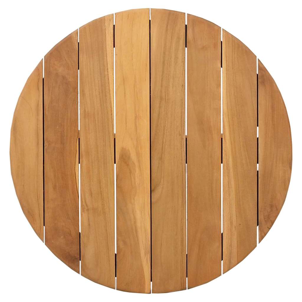 Mesa Lateral Marrón 55 X 55 X 51 Cm Madera De Teca Maciza
