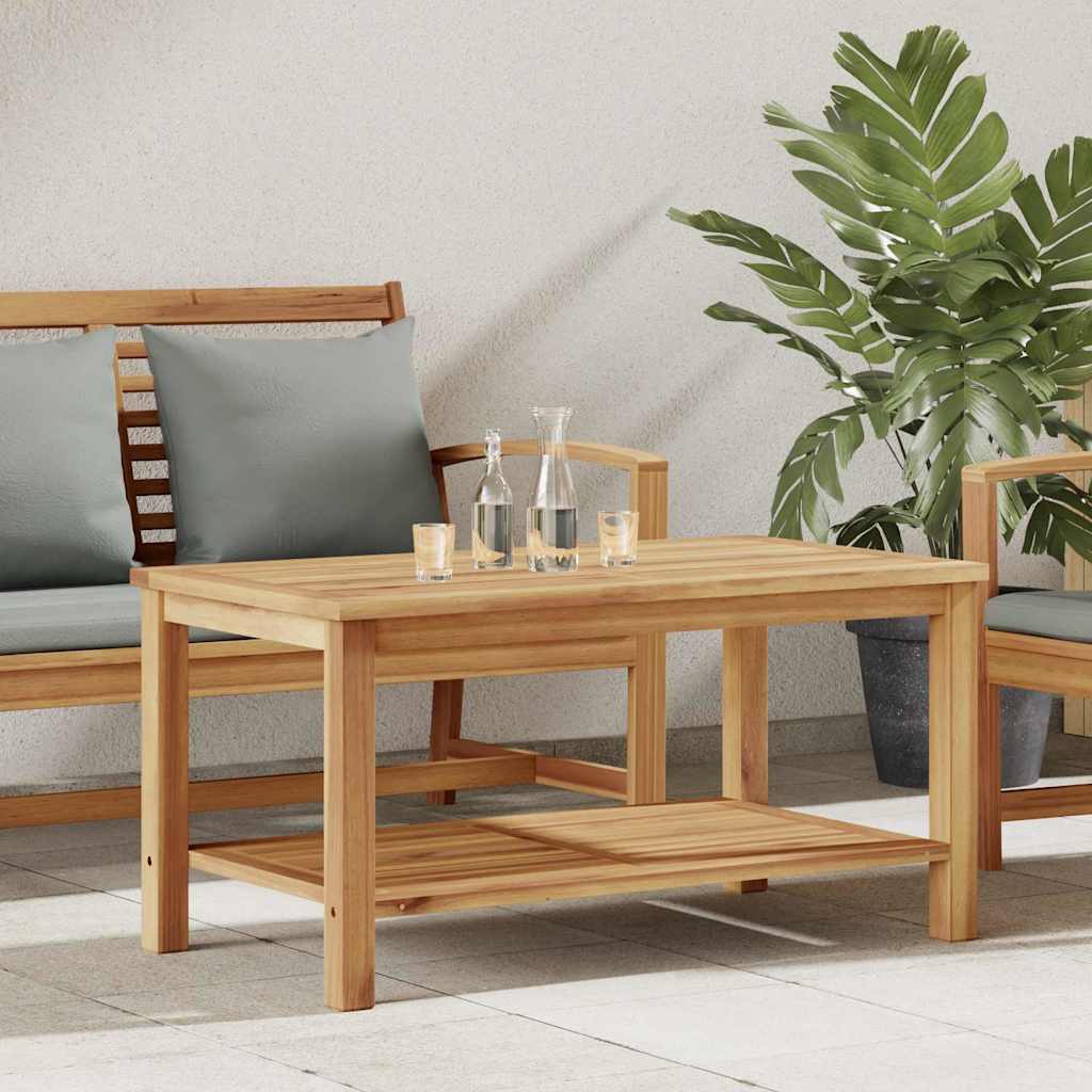 Mesa De Café Marrón Madera De Teca Maciza