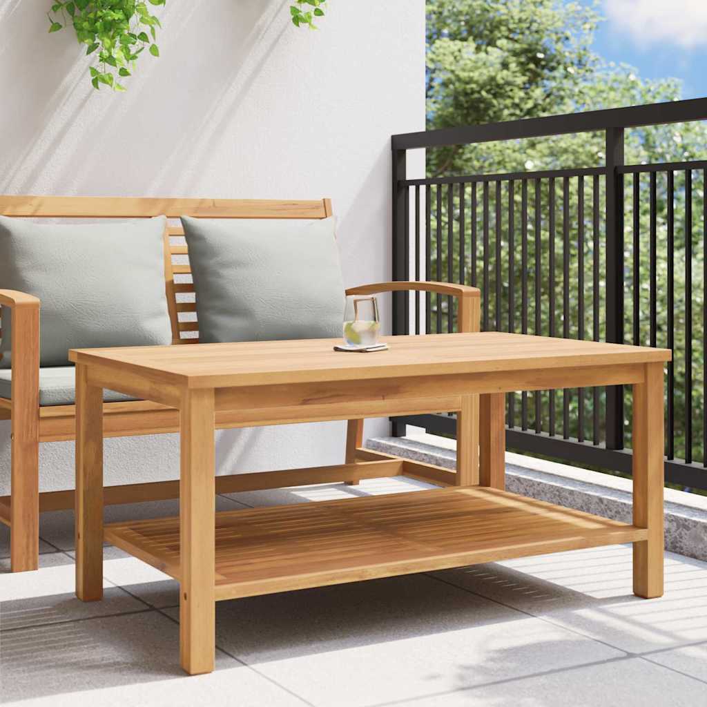 Mesa De Café Marrón Madera De Teca Maciza