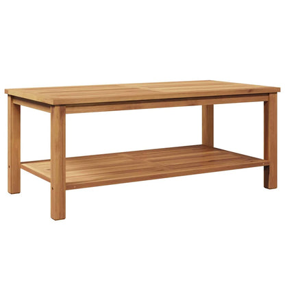 Mesa De Café Marrón Madera De Teca Maciza