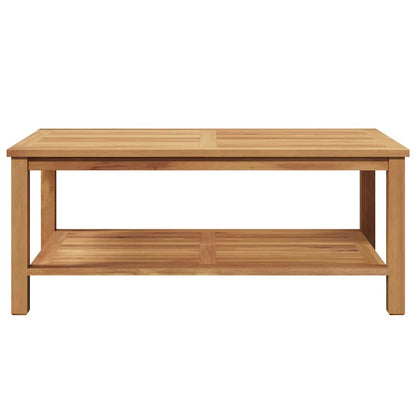 Mesa De Café Marrón Madera De Teca Maciza