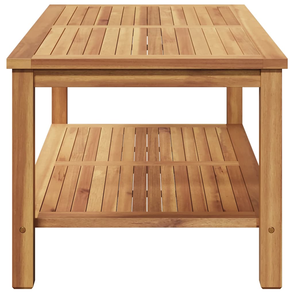 Mesa De Café Marrón Madera De Teca Maciza