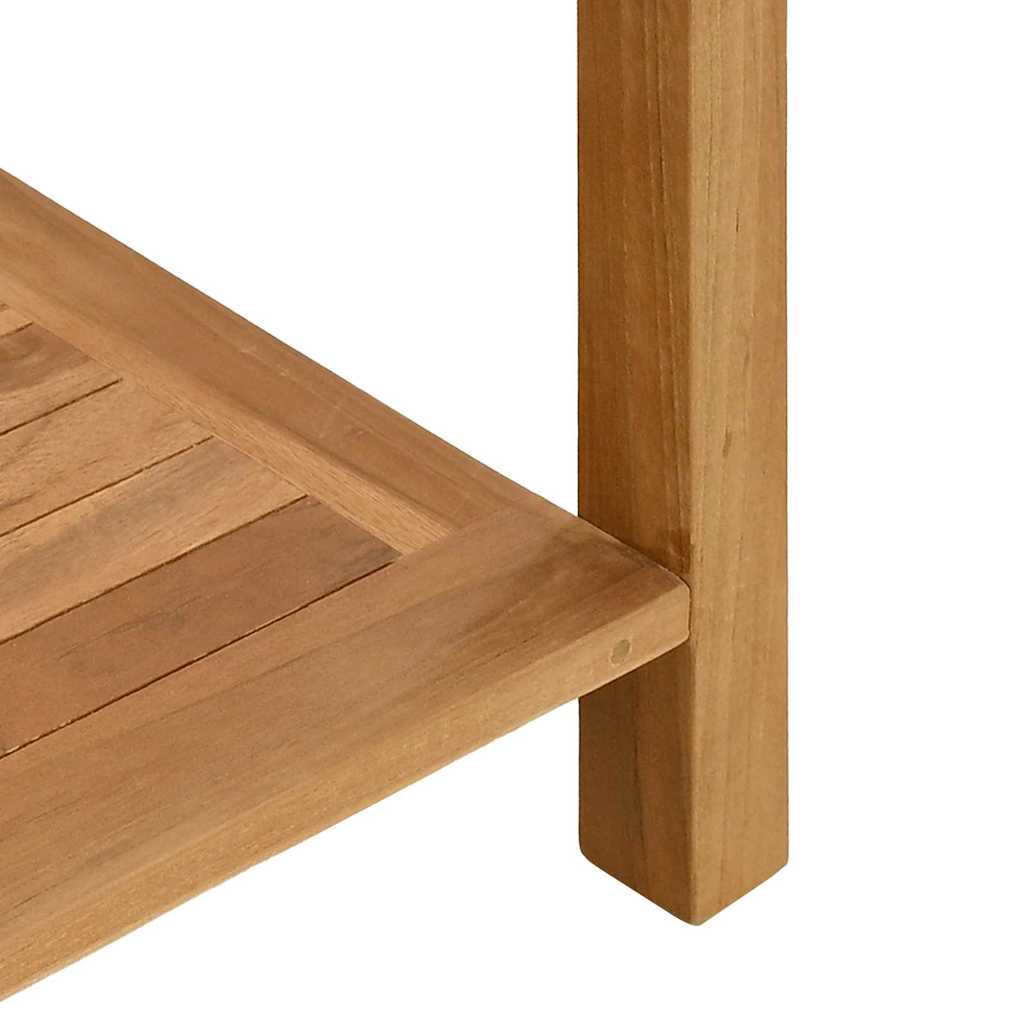 Mesa Consola Marrón Madera De Teca Maciza
