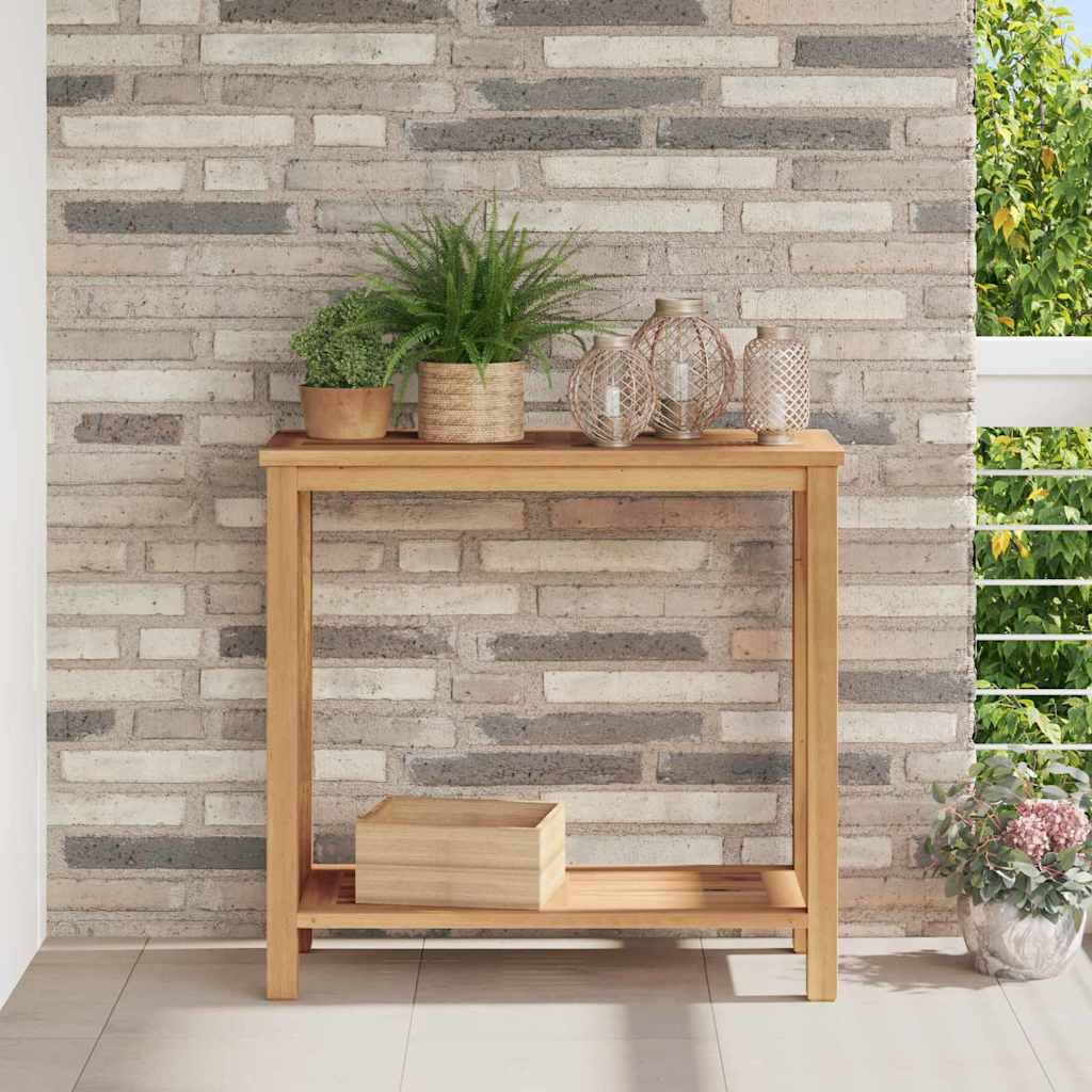 Mesa Consola Marrón Madera De Teca Maciza
