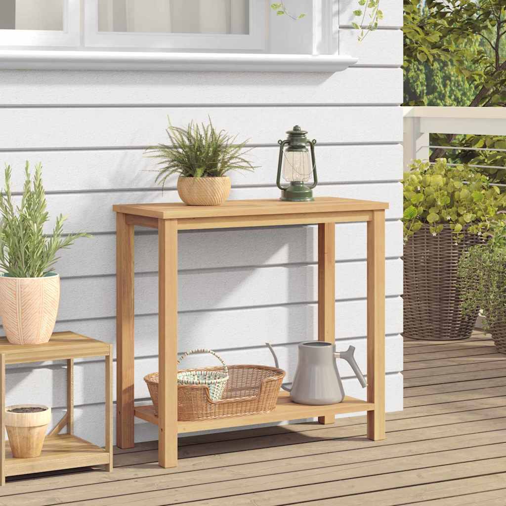 Mesa Consola Marrón Madera De Teca Maciza