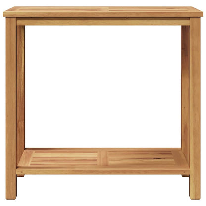 Mesa Consola Marrón Madera De Teca Maciza