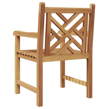 Silla De Jardín 2 Pcs 60 X 58 X 90 Cm Madera De Teca Maciza