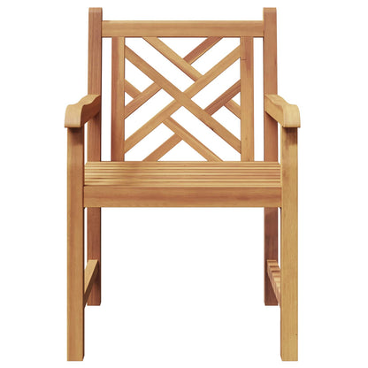 Silla De Jardín 2 Pcs 60 X 58 X 90 Cm Madera De Teca Maciza