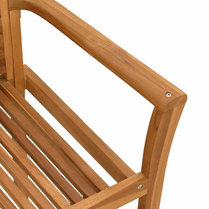 Silla De Comedor 2 Uds. Madera De Teca Maciza Marrón