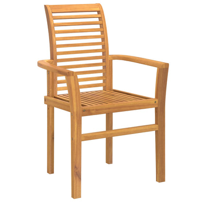 Silla De Comedor 2 Uds. Madera De Teca Maciza Marrón