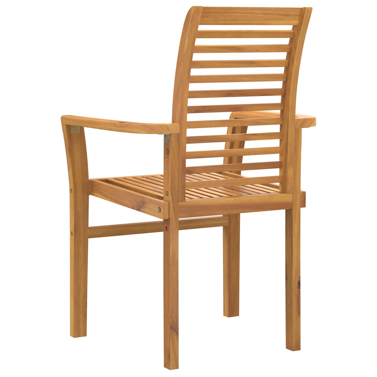 Silla De Comedor 2 Uds. Madera De Teca Maciza Marrón