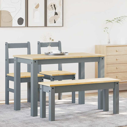 Juego De Comedor Panama 3 Pzas Madera Maciza De Pino