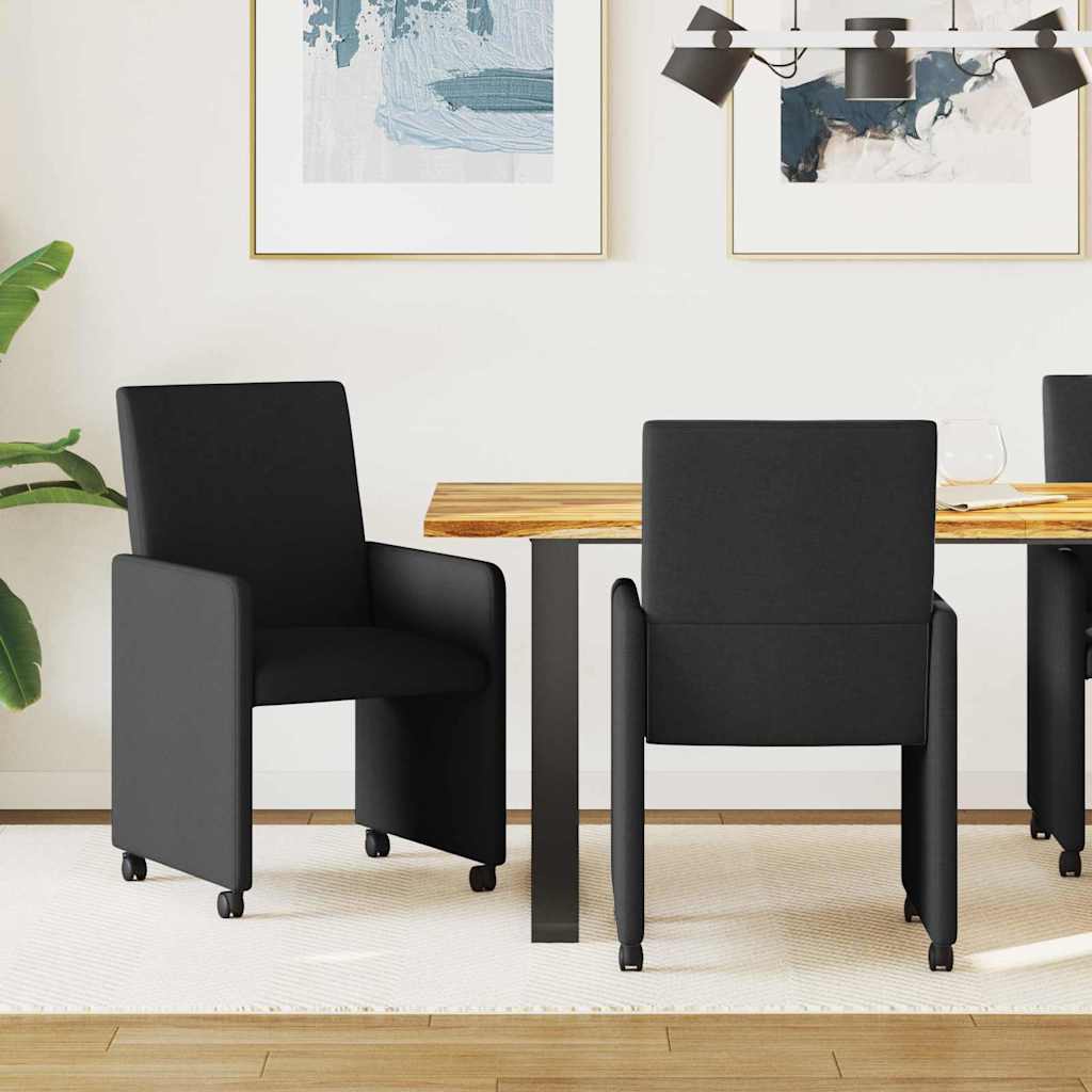 Sillas De Comedor Con Ruedas 2 Uds. Tela 57 X 66 X 94 Cm