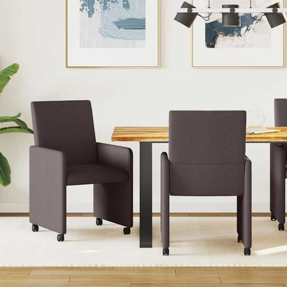 Sillas De Comedor Con Ruedas 2 Uds. Tela 57 X 66 X 94 Cm