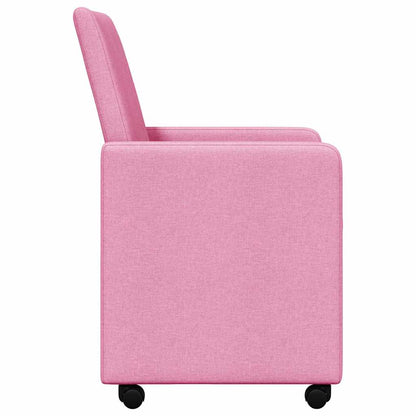 Sillas De Comedor Con Ruedas 2 Uds. Tela 57 X 66 X 94 Cm