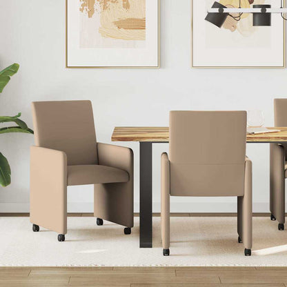 Sillas De Comedor Con Ruedas 2 Uds. Cuero Sintético