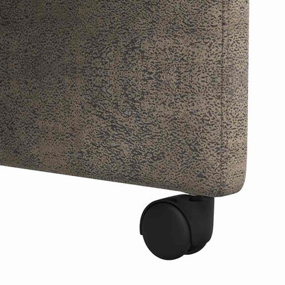 Sillas De Comedor Con Ruedas 2 Uds. Cuero De Ante Sintético