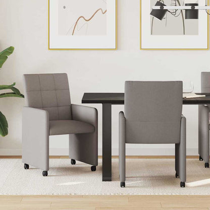 Sillas De Comedor Con Ruedas 2 Uds. Tela 58 X 65 X 94 Cm
