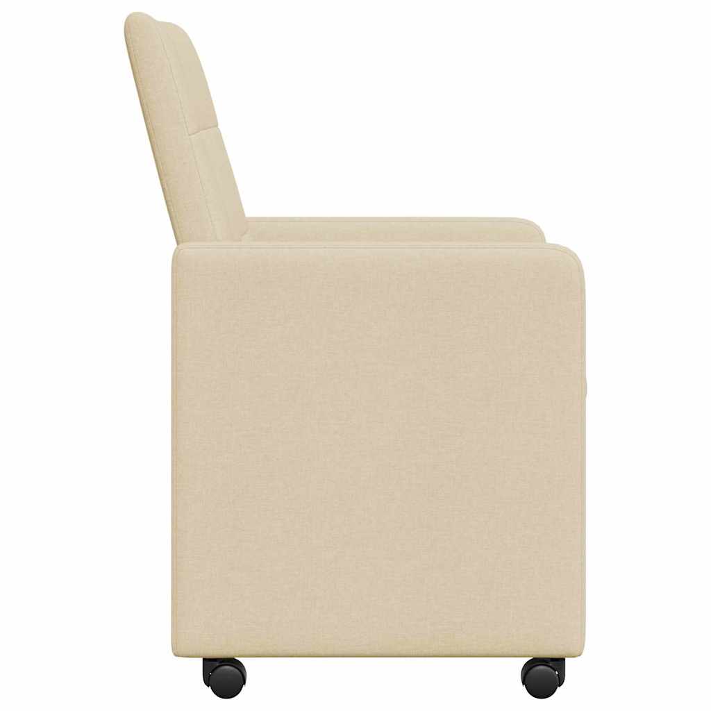 Sillas De Comedor Con Ruedas 2 Uds. Tela 58 X 65 X 94 Cm