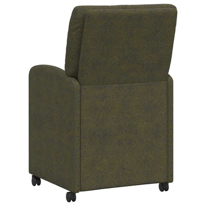 Sillas De Comedor Con Ruedas 2 Uds. Cuero De Ante Sintético