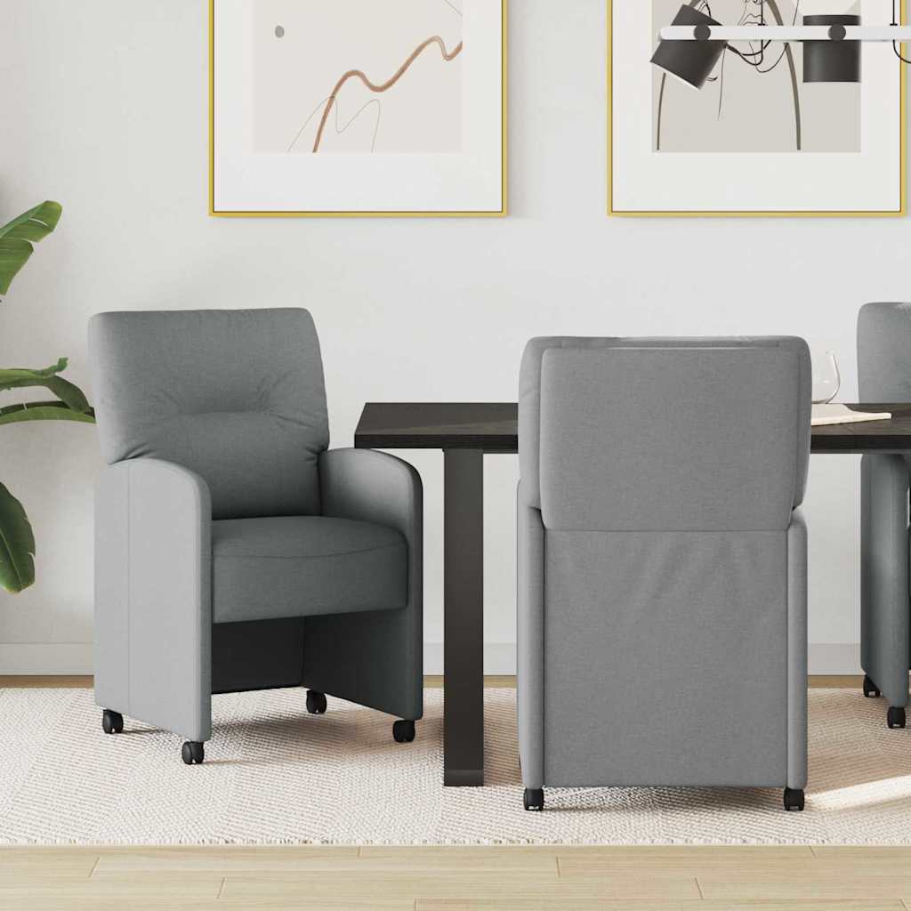 Sillas De Comedor Con Ruedas 2 Uds. Tela 57 X 67 X 95 Cm
