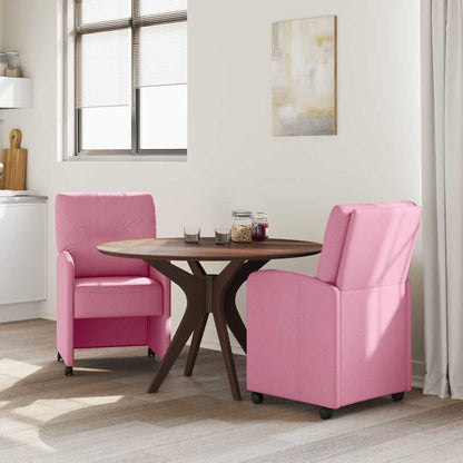 Sillas De Comedor Con Ruedas 2 Uds. Tela 57 X 67 X 95 Cm
