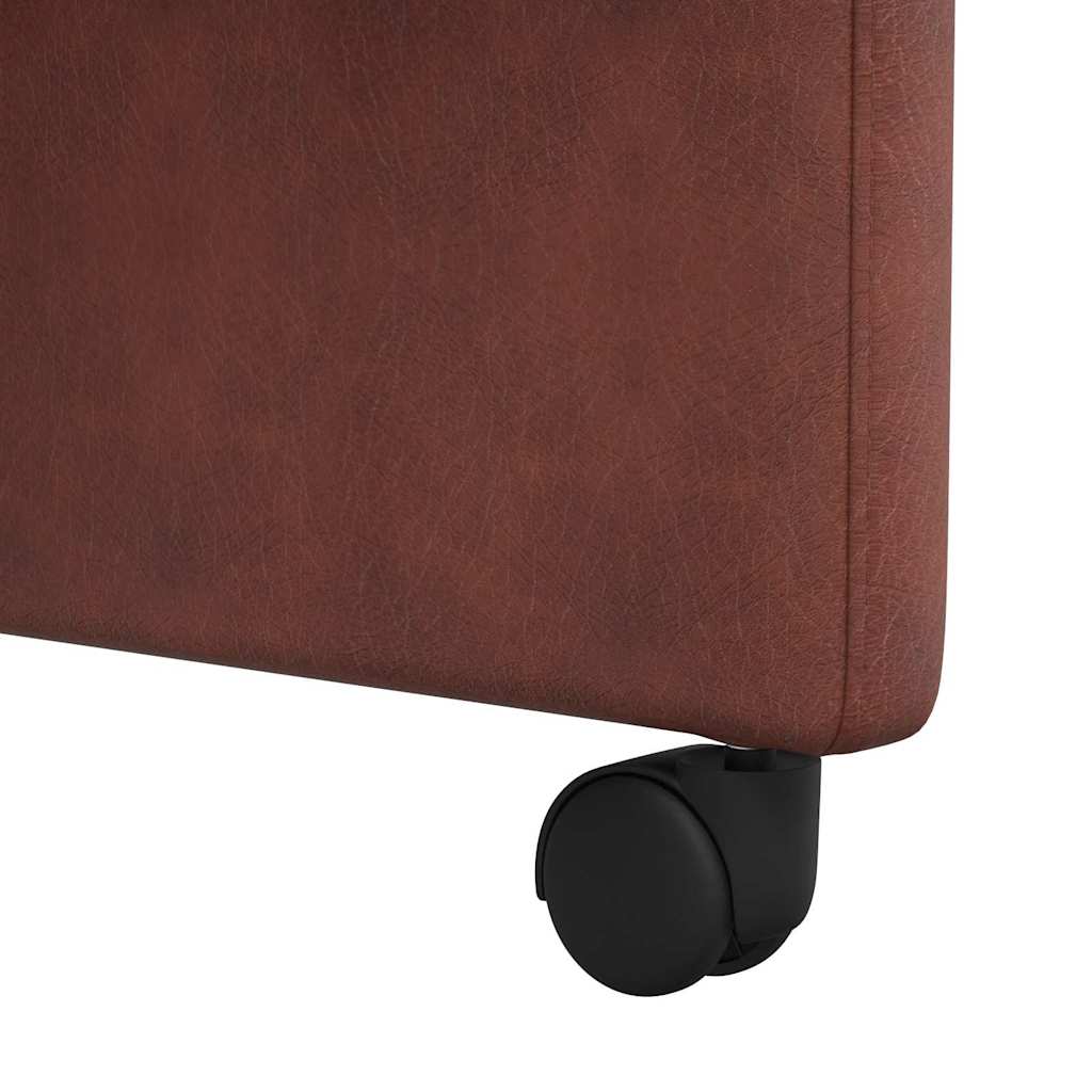 Sillas De Comedor Con Ruedas 2 Uds. Cuero Sintético
