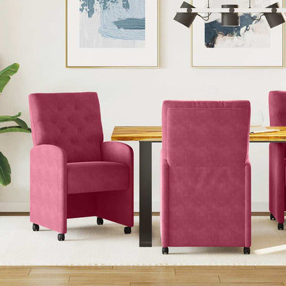 Sillas De Comedor Con Ruedas 2 Uds. Terciopelo