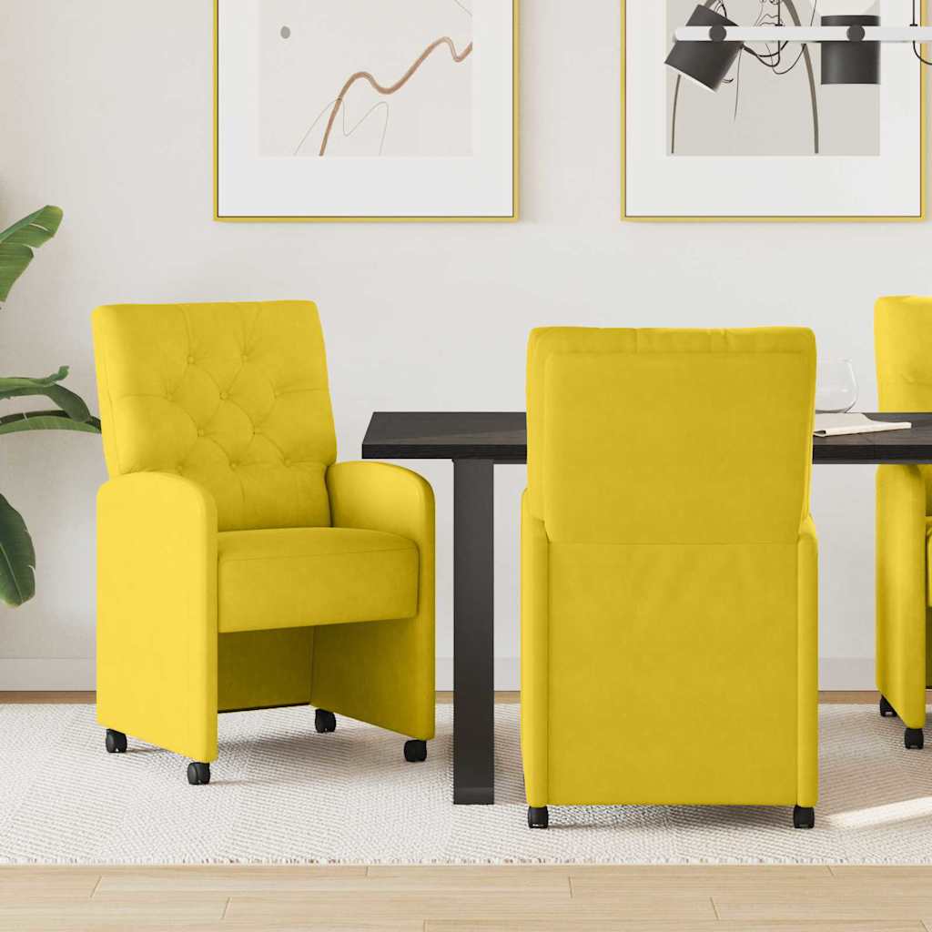 Sillas De Comedor Con Ruedas 2 Uds. Terciopelo