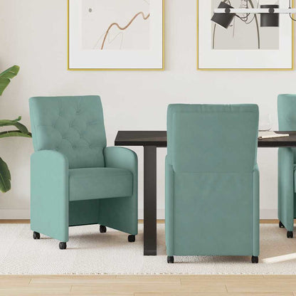 Sillas De Comedor Con Ruedas 2 Uds. Terciopelo
