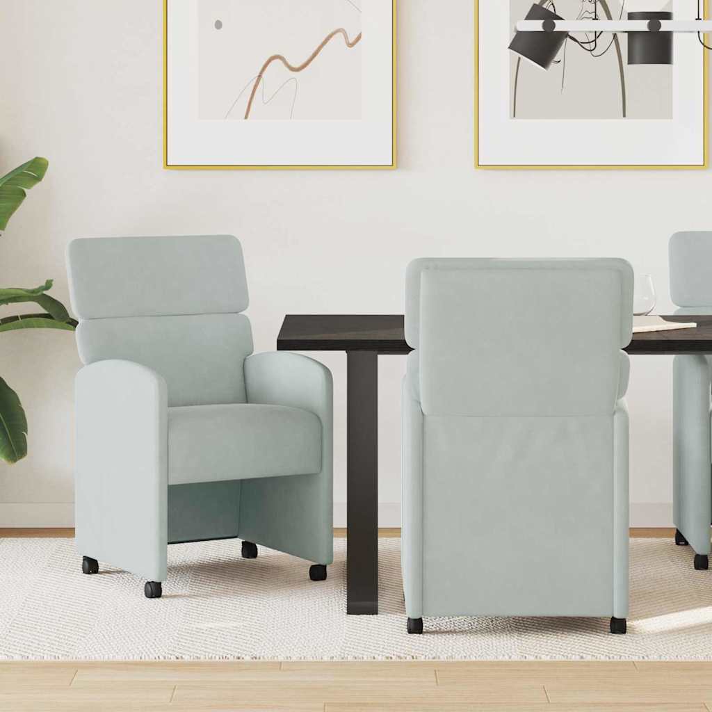 Sillas De Comedor Con Ruedas 2 Uds. Terciopelo