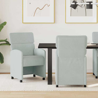 Sillas De Comedor Con Ruedas 2 Uds. Terciopelo