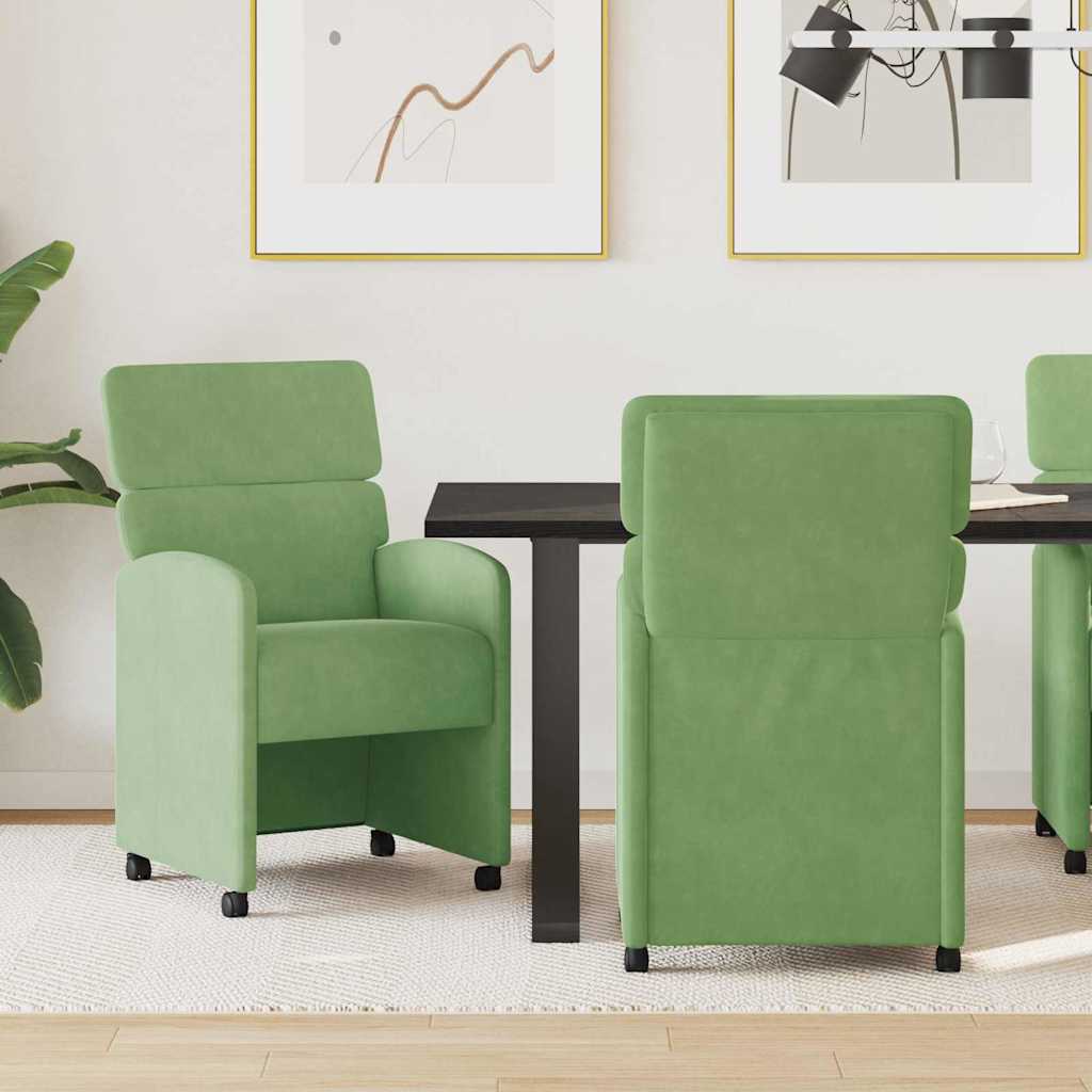 Sillas De Comedor Con Ruedas 2 Uds. Terciopelo
