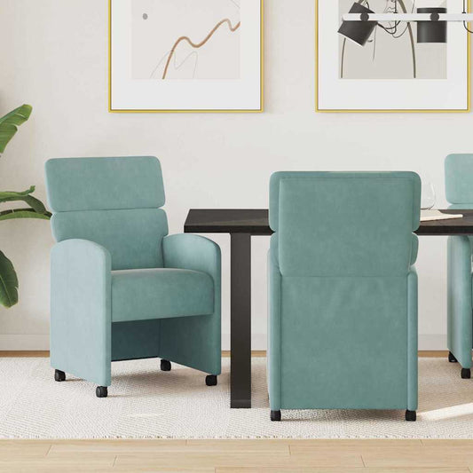 Sillas De Comedor Con Ruedas 2 Uds. Terciopelo
