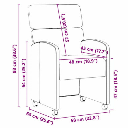 Sillas De Comedor Con Ruedas 2 Uds. Terciopelo