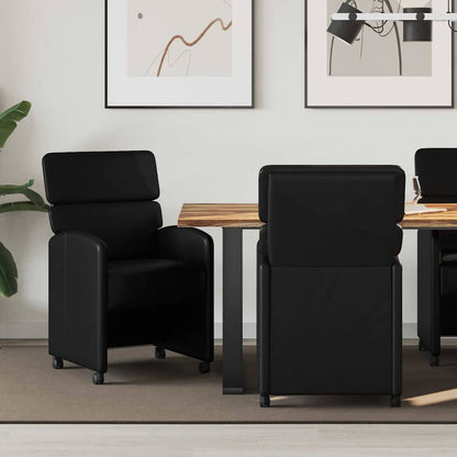 Sillas De Comedor Con Ruedas 2 Uds. Cuero Sintético