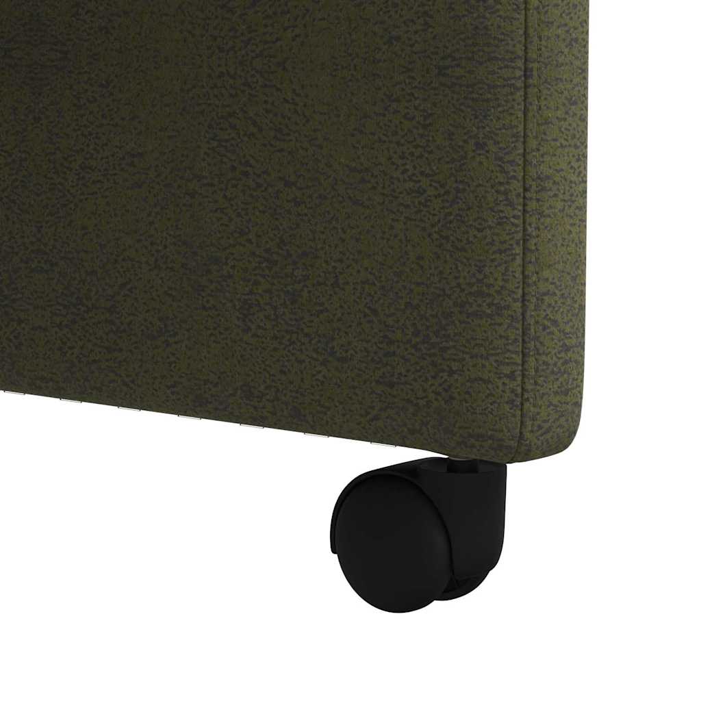 Sillas De Comedor Con Ruedas 2 Uds. Cuero De Ante Sintético