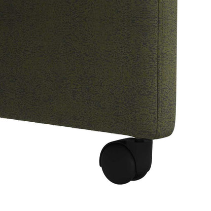 Sillas De Comedor Con Ruedas 2 Uds. Cuero De Ante Sintético