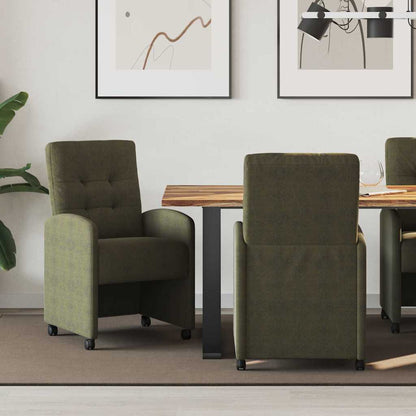 Sillas De Comedor Con Ruedas 2 Uds. Cuero De Ante Sintético