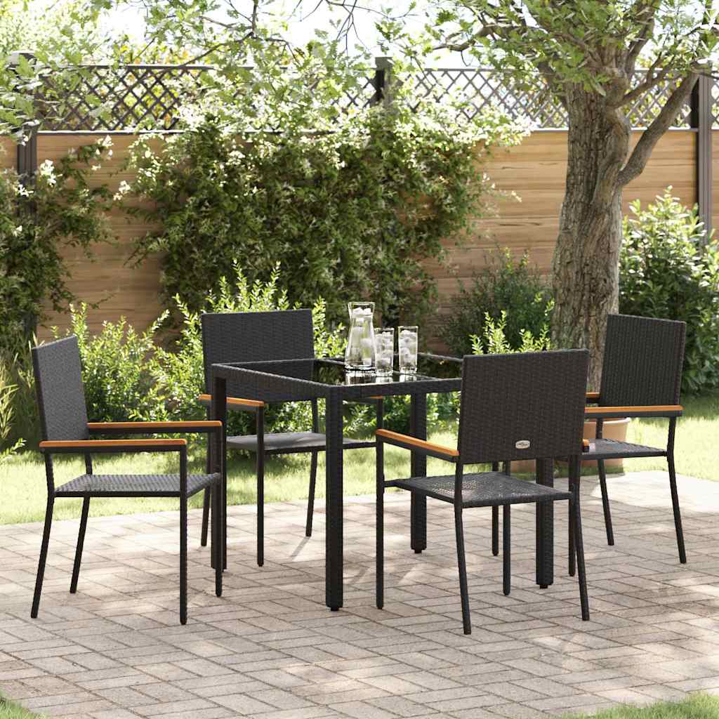 Conjunto De Comedor De Jardín 7 Pcs Ratán Sintético