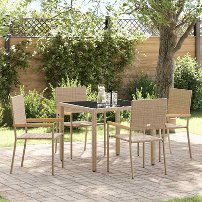 Conjunto De Comedor De Jardín 7 Pcs Ratán Sintético