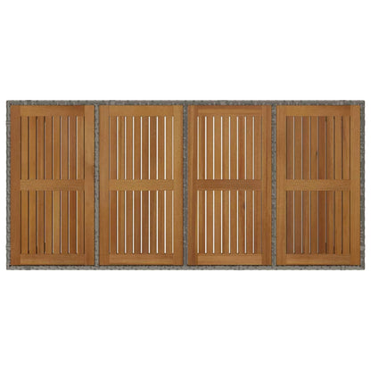 Conjunto De Comedor De Jardín 9 Pcs Ratán Sintético