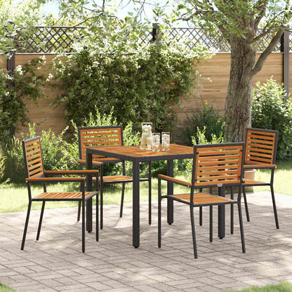 Conjunto De Comedor De Jardín 9 Pcs Y Marrón