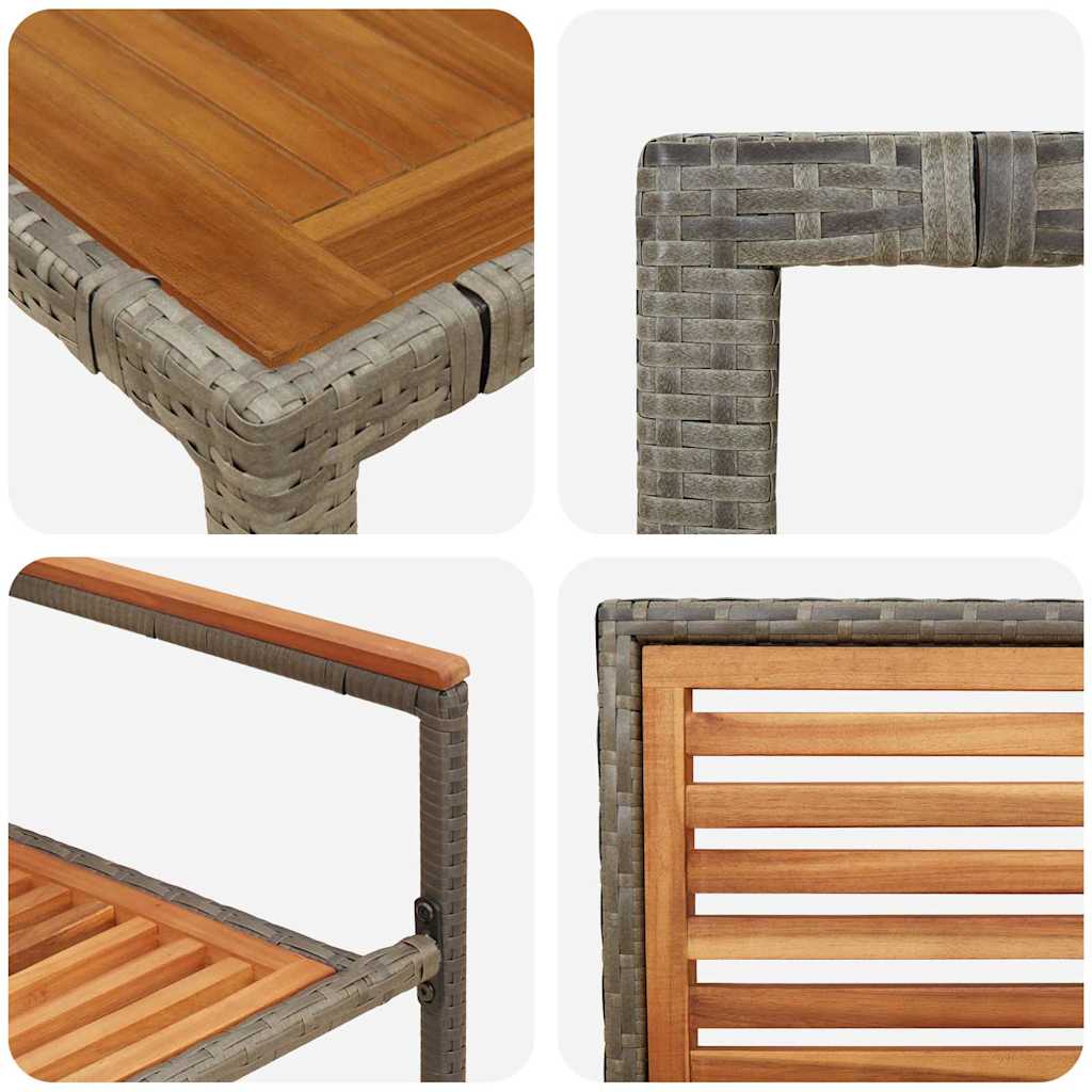 Conjunto De Comedor De Jardín 9 Pcs Y Marrón