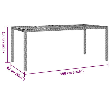 Conjunto De Comedor De Jardín 9 Pcs Y Marrón