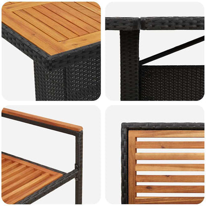 Conjunto De Comedor De Jardín 9 Pcs Y Marrón